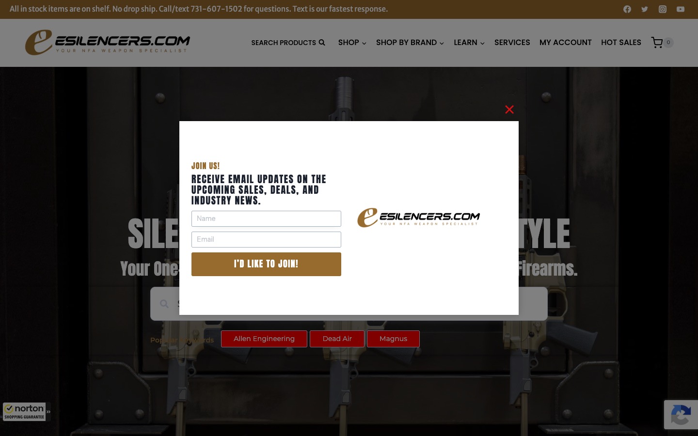 The current homepage